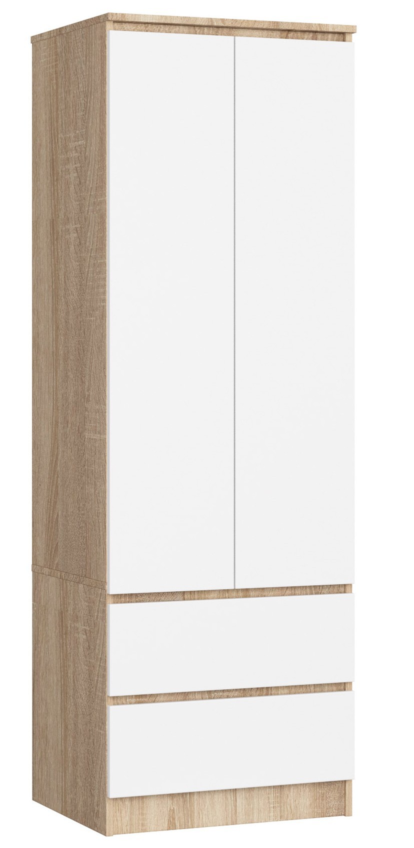 Šatní skříň Star S60 2D2SZ dub sonoma/bílá