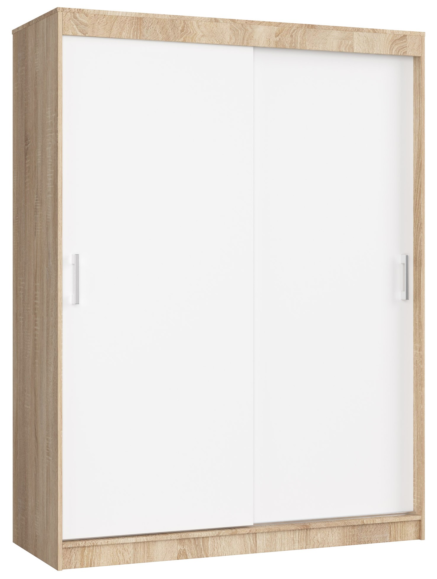 Šatní skříň posuvná Mono 150 cm dub sonoma/bílá
