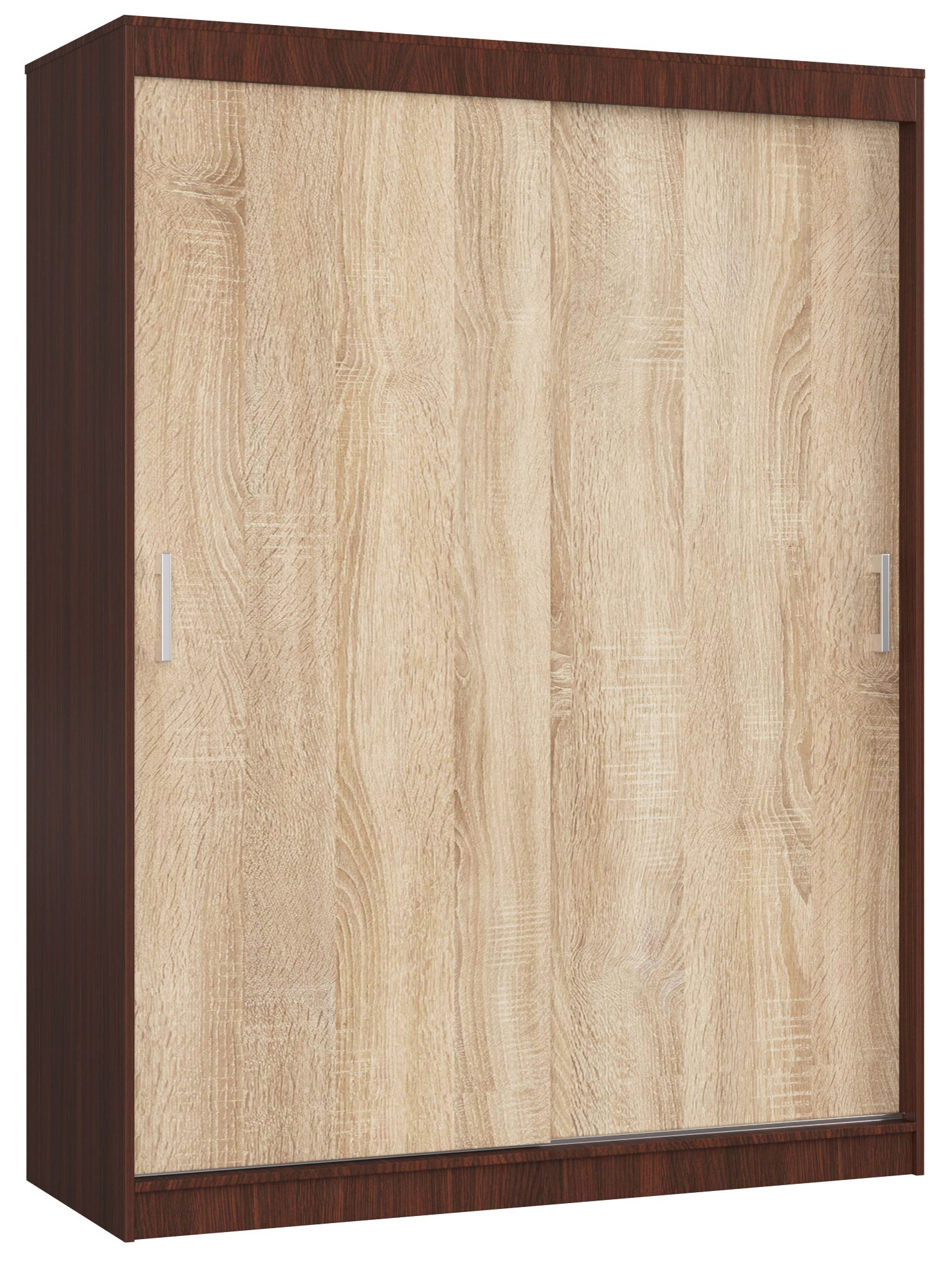Šatní skříň posuvná Mono 150 cm wenge/dub sonoma