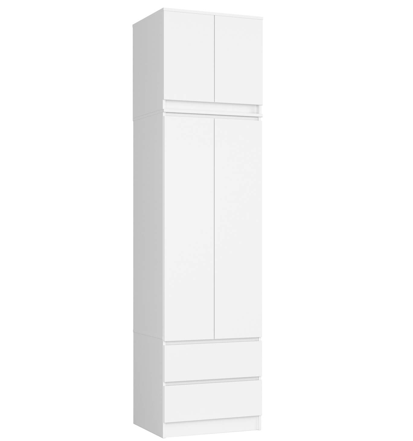Šatní skříň s nástavbou Star S60 bílá