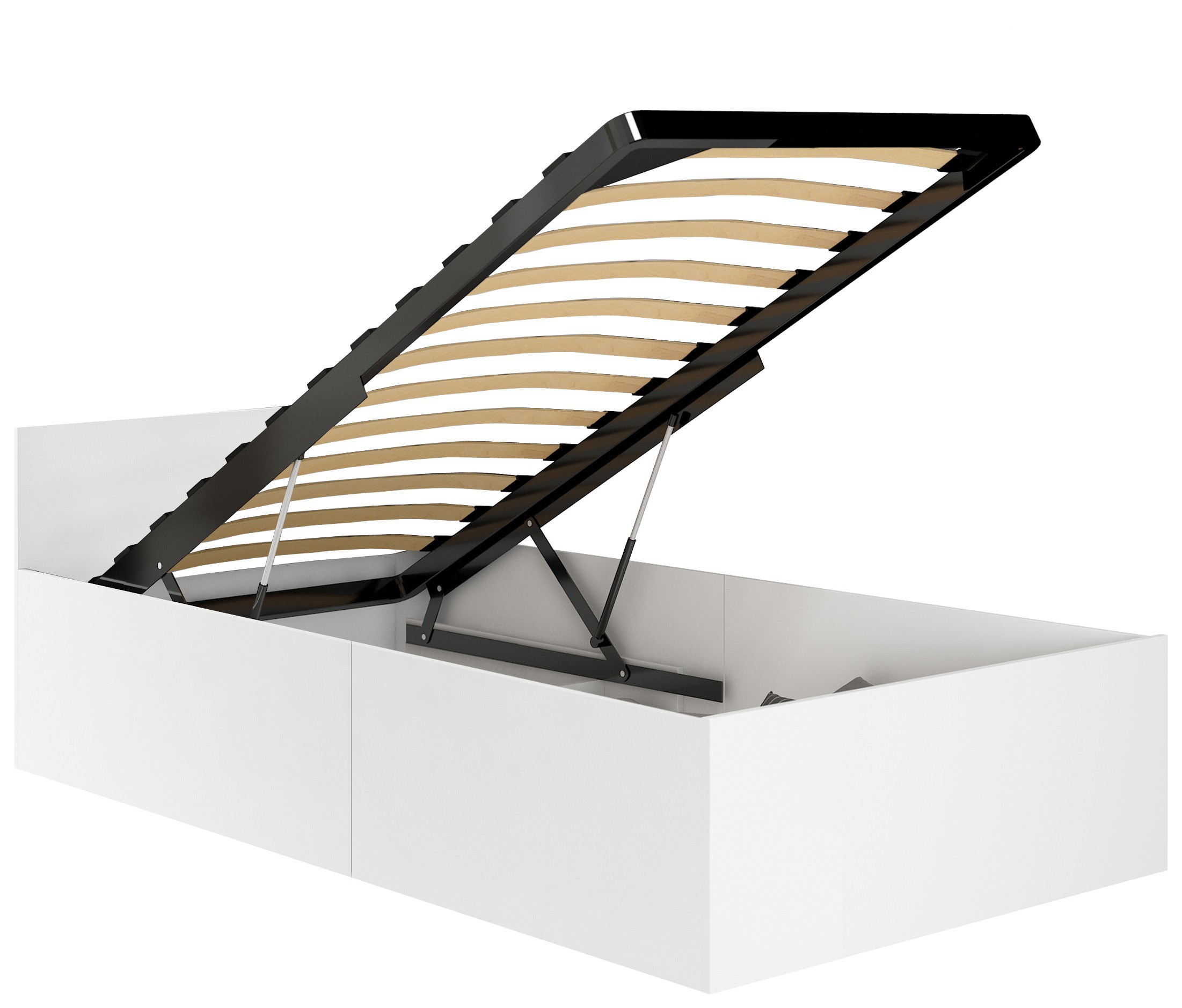 Postel CLP 90x200 cm bílá - zvedací rošt