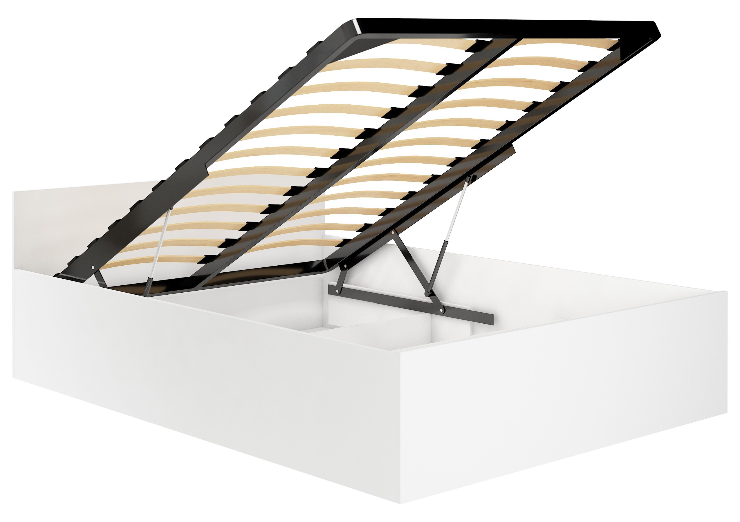 Postel CLP 100x200 cm bílá - zvedací rošt