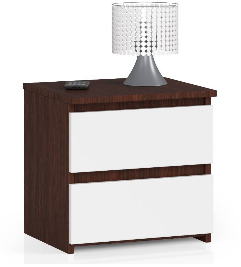 Noční stolek CL2 2SZ CLP wenge/bílá