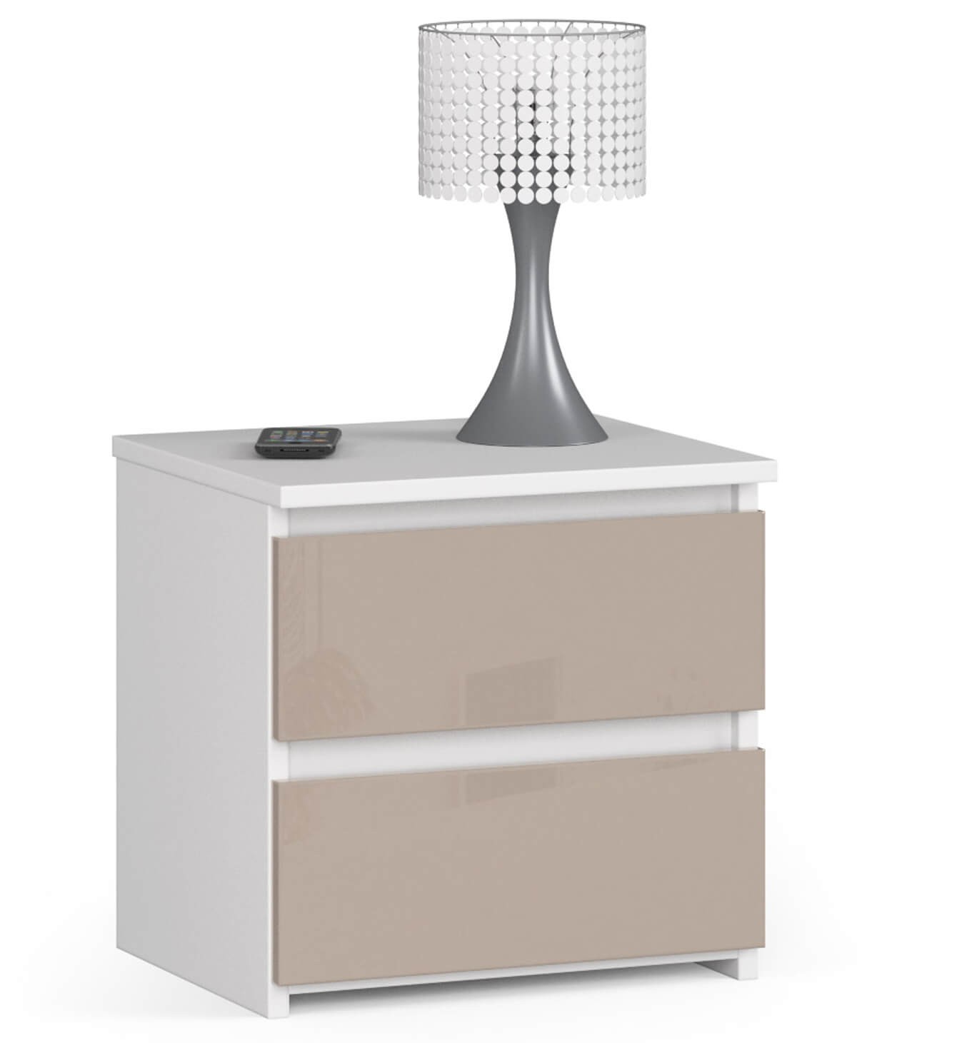 Noční stolek CL2 2SZ CLP cappuccino lesk