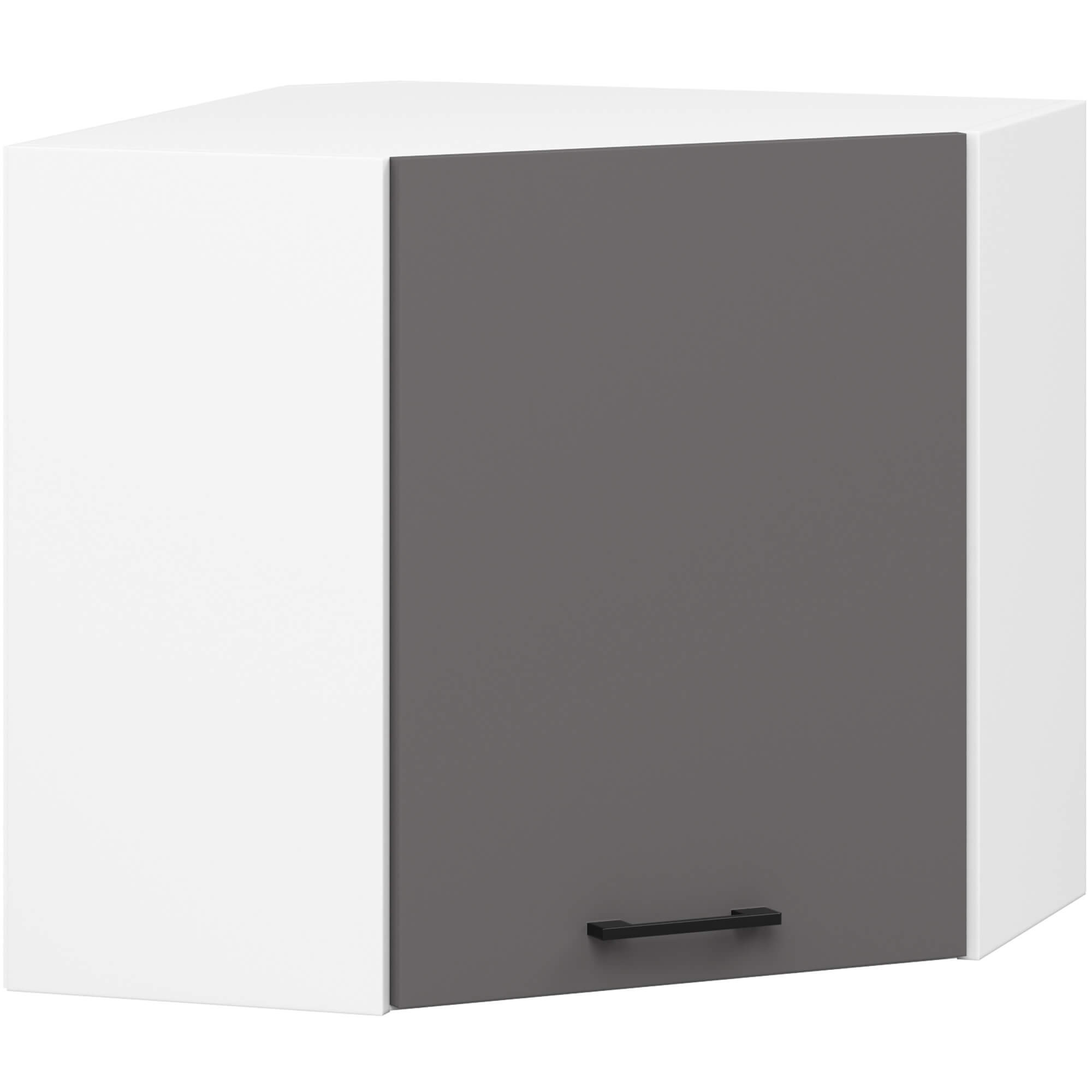 Skříňka OLIWIA W60/60N H580 Bílá/ Grafit Šedá