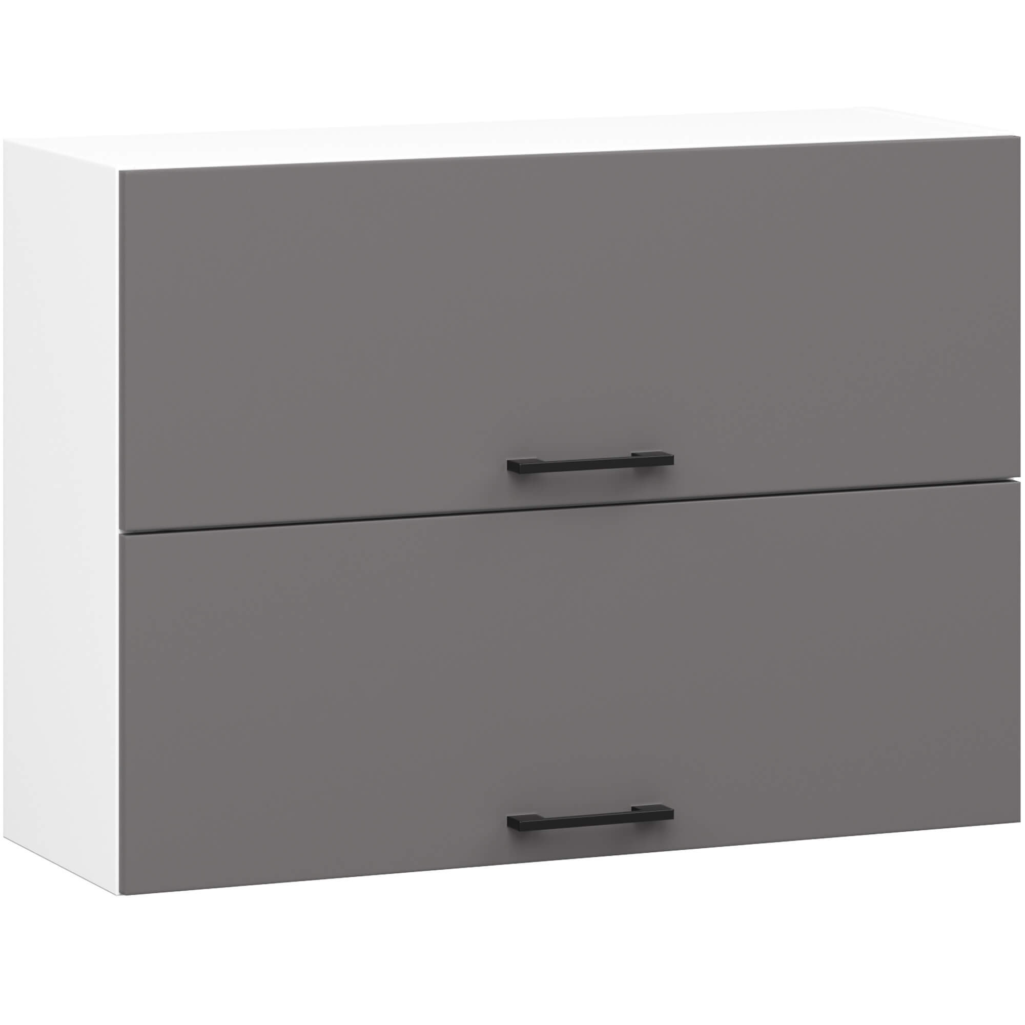 Skříňka OLIWIA W80 G2 H580 Bílá / Grafit Šedá