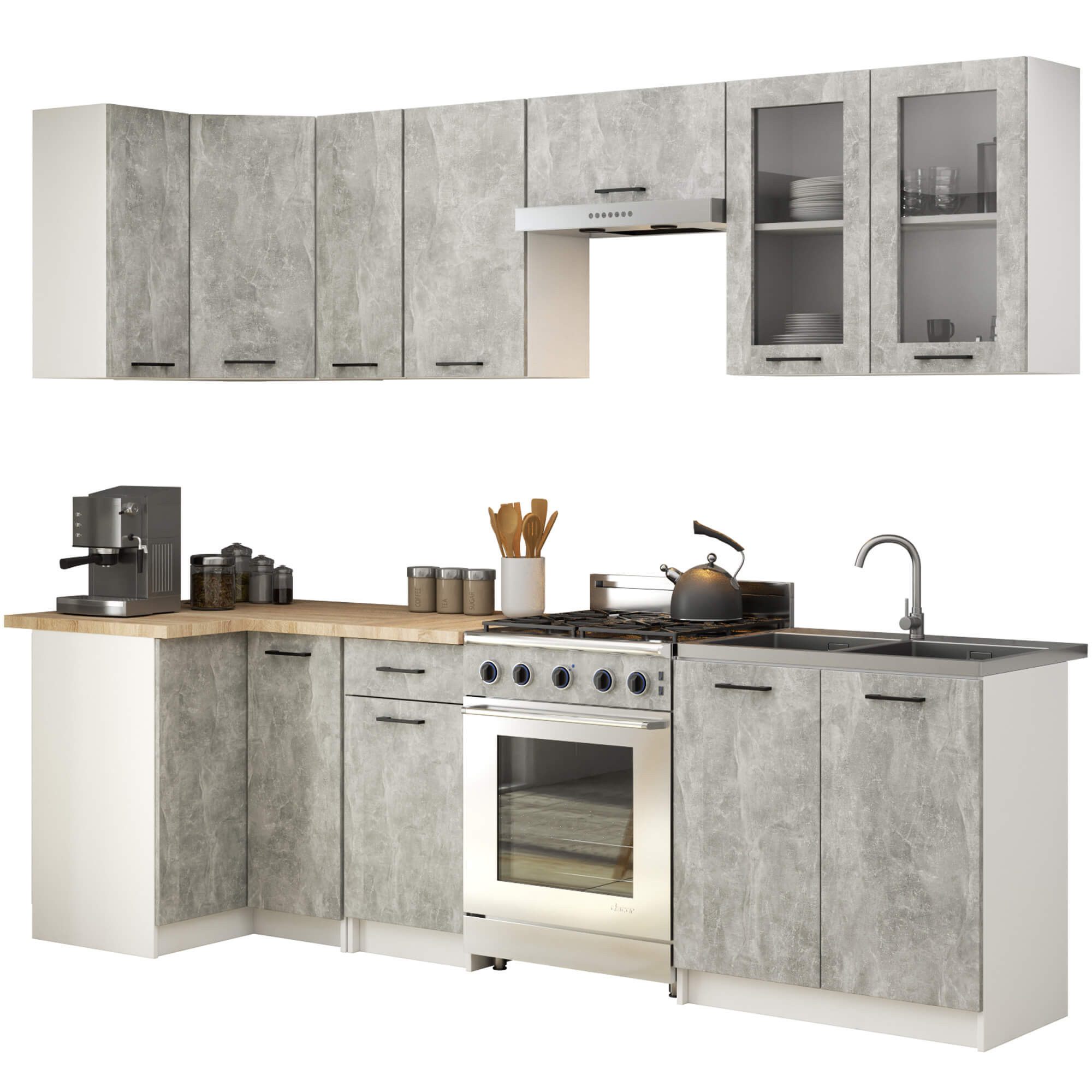 Kuchyňský sestava OLIWIA 3M H720 Beton