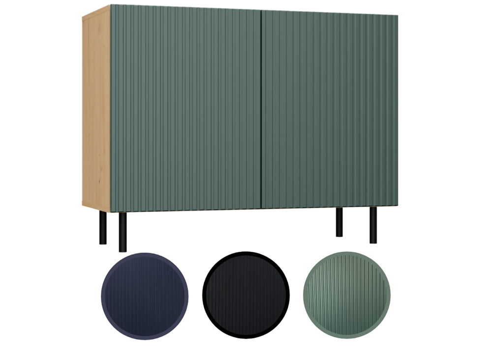 Komoda KAMA 2D SLIM Artisan Zelená