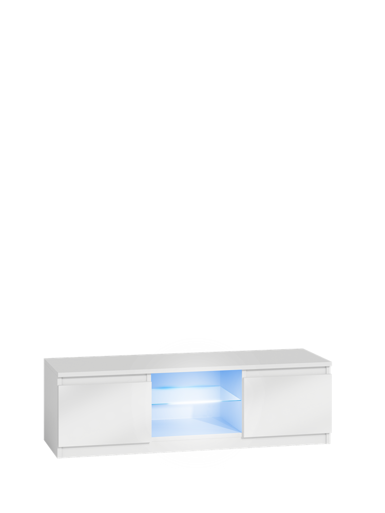 TV stolek Malwa 120 bílá/bílý lesk