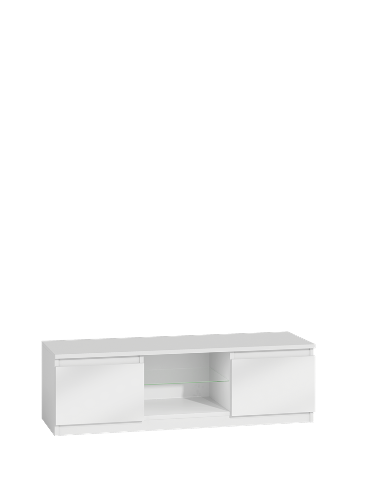 TV stolek Malwa 140 bílá/bílý lesk