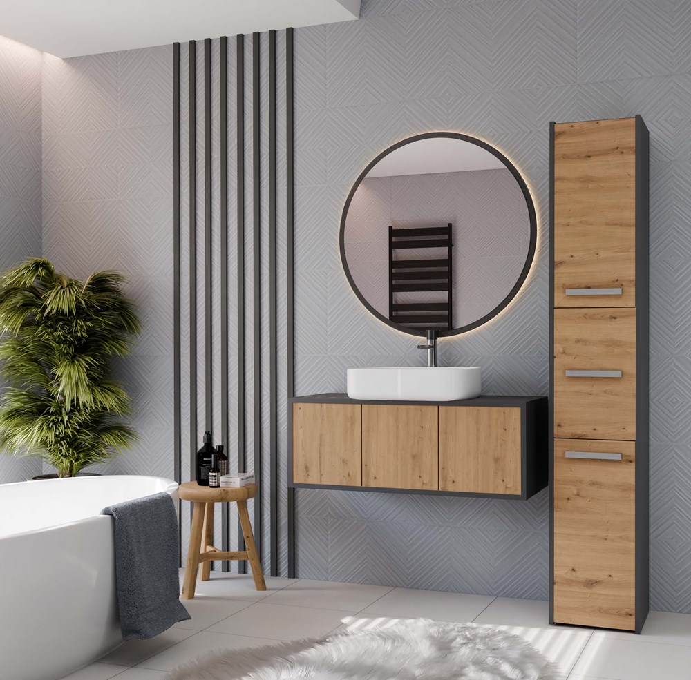 Koupelnová skříňka Sara S33 Antracyt Artisan