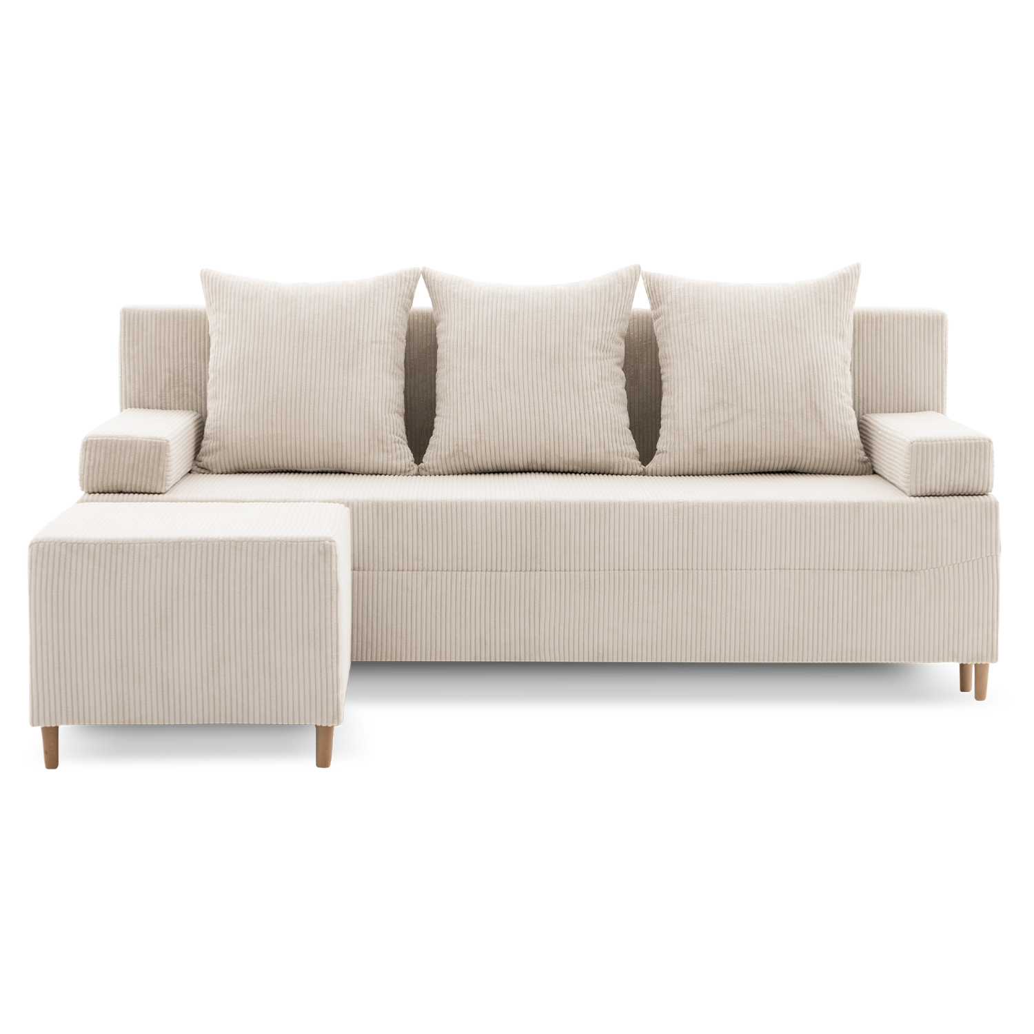 Rozkládací pohovka s podnožkou Fireze - model 3