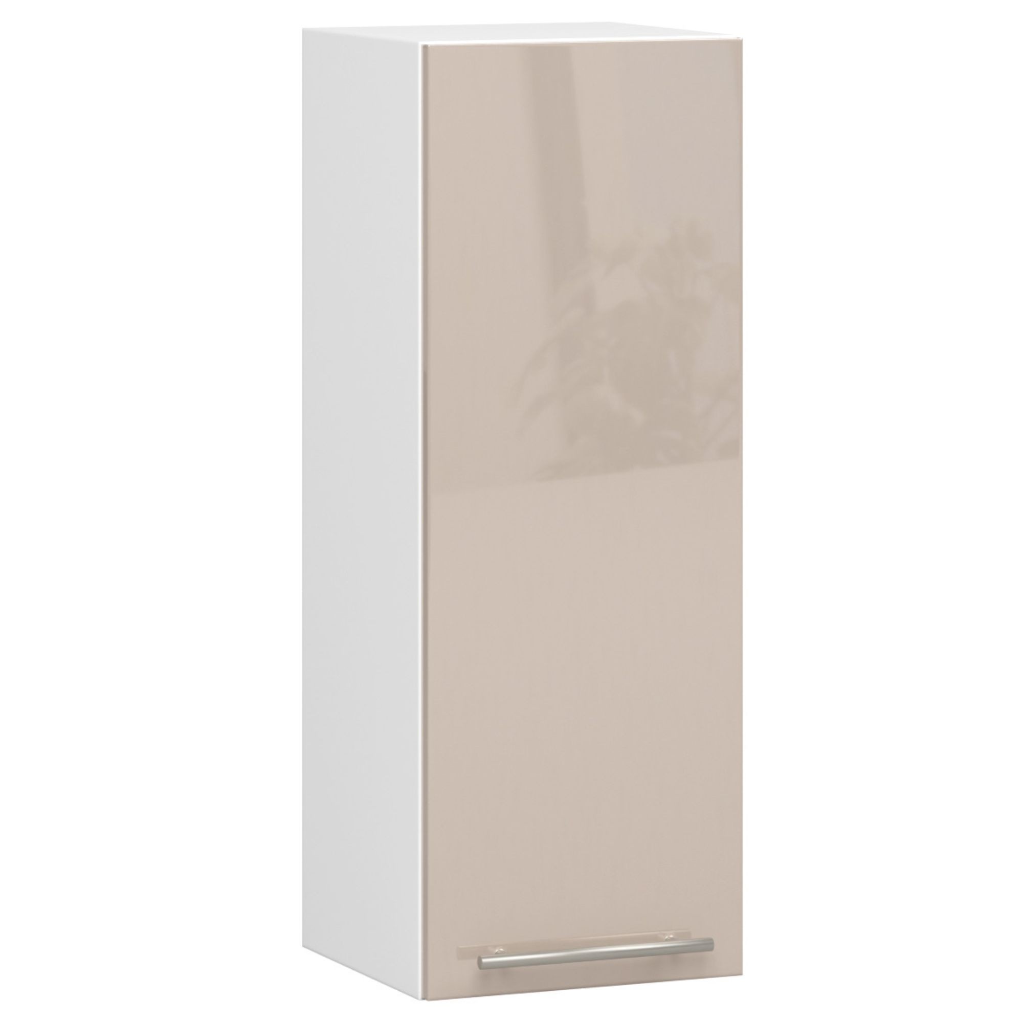 Závěsná kuchyňská skříňka Olivia W30 bílá/cappuccino lesk