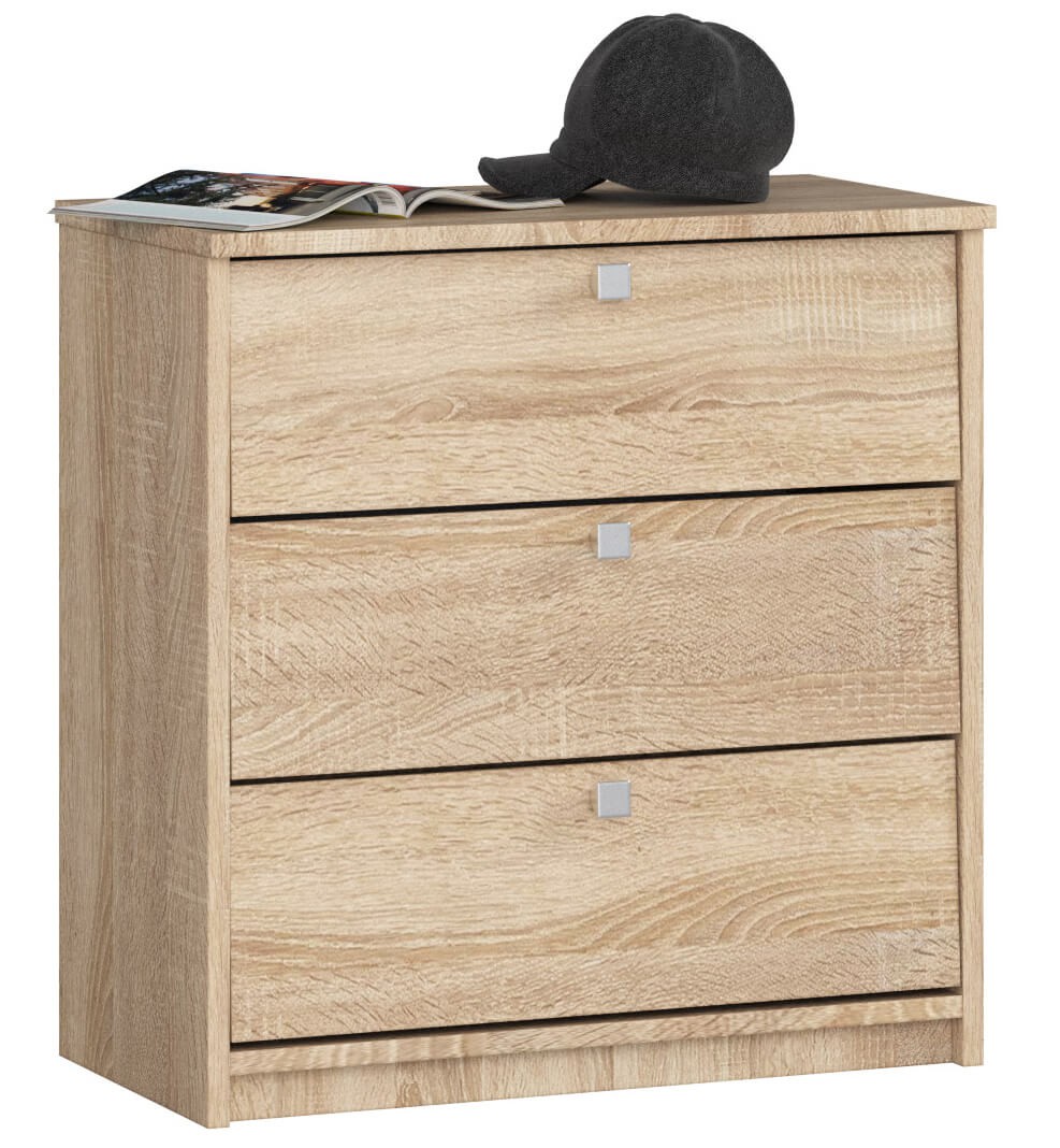 Botník Mini se třemi dvířky dub sonoma