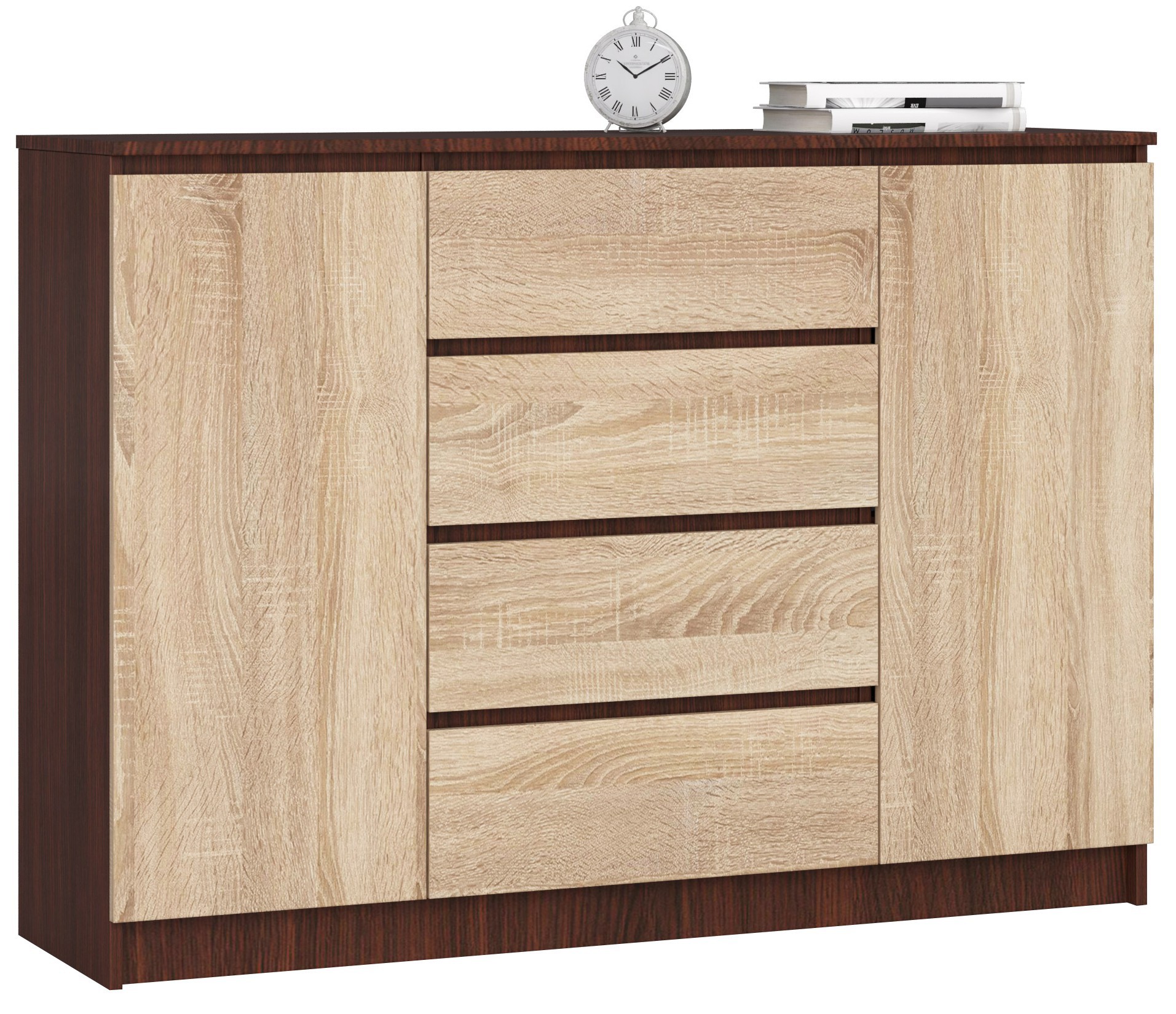 Komoda K140 2D4SZ wenge/dub sonoma