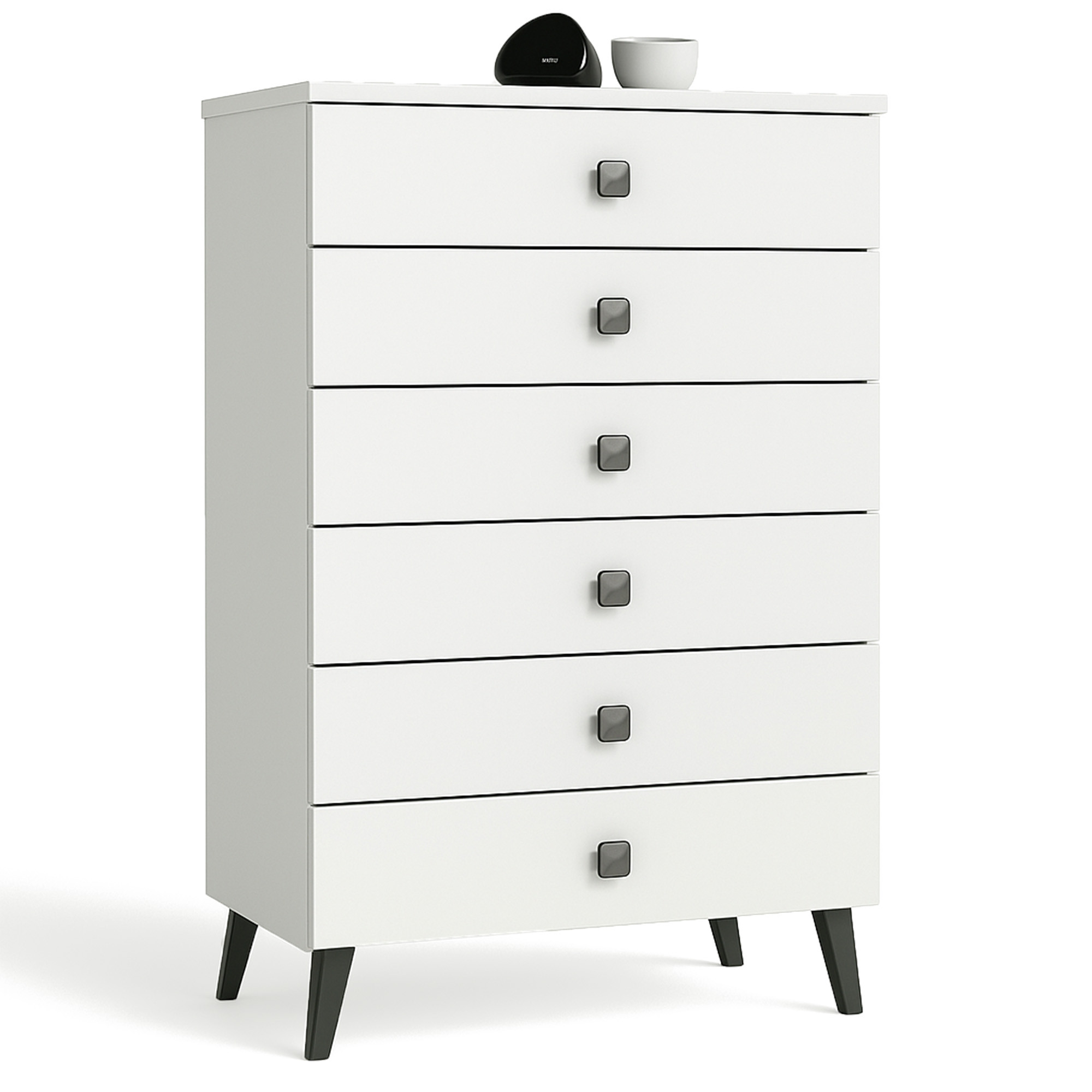 Komoda Mobi K-06 bílá/černá