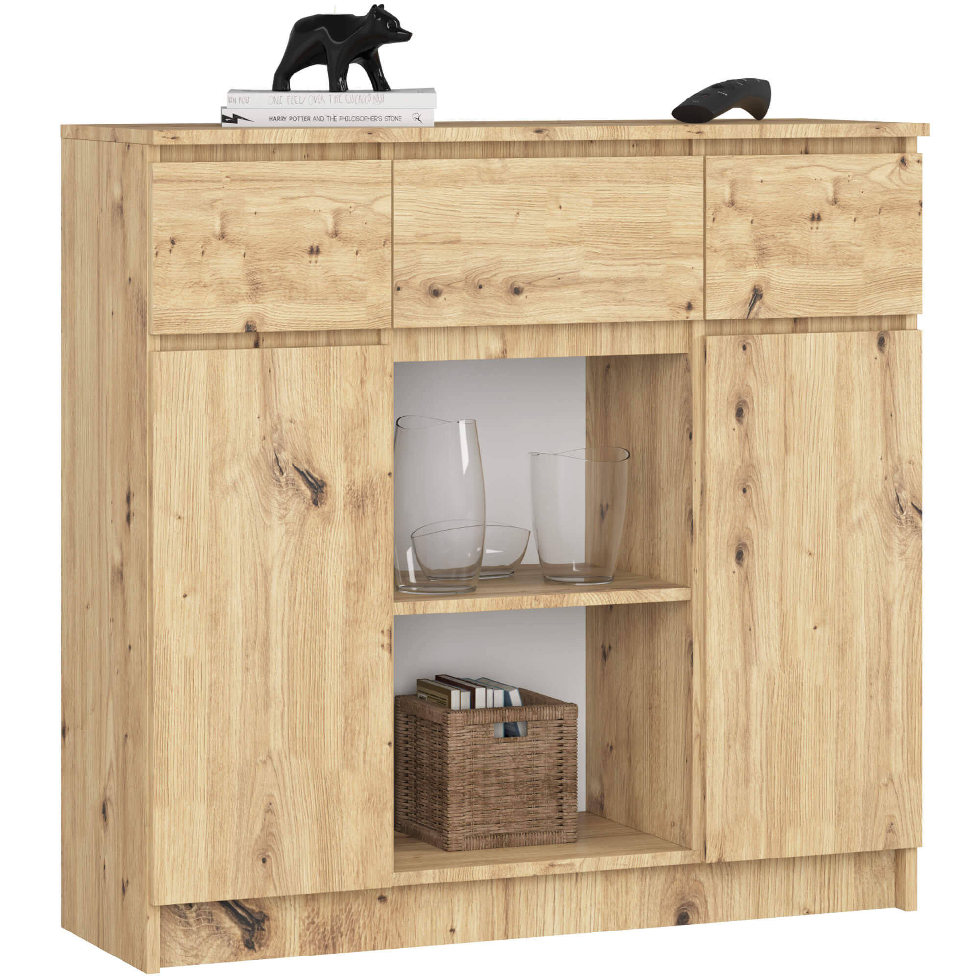 Komoda K100 2D3SZ1P dub artisan