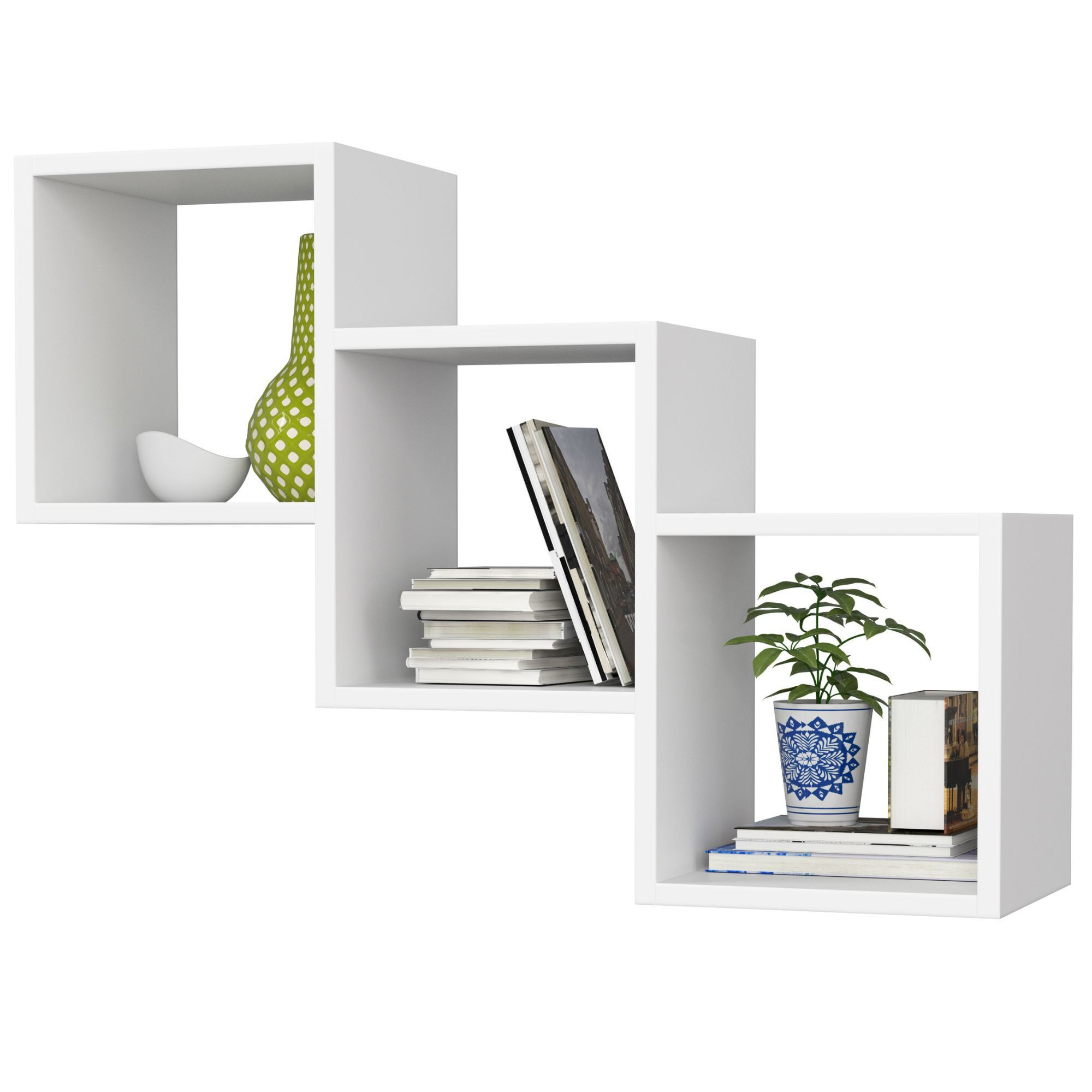 Polička Scienna Star bílá 3ks